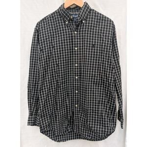 Polo Ralph Lauren Mens Blake Button Down Shirt S Black White Plaid Blue Label